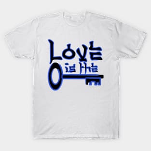 Love is Key pt.1 [ blk - blu ] T-Shirt